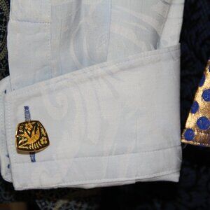 Vintage Damascene Cuff Links. RARE Gorgeous Tricolor